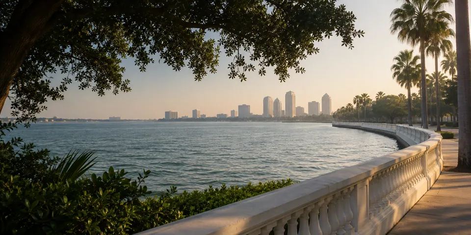 Illustrative view of the Tampa waterfront